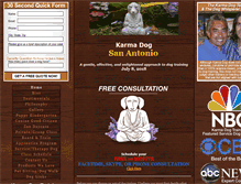 Tablet Screenshot of karmadogtrainingsanantonio.com